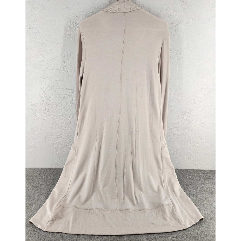 Athleta Pranayama Long Wrap Cardigan Beige Modal Yoga Athleisure Womens Medium - Picture 5 of 7